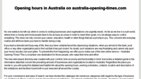 What Australia-opening-times.com website looked like in 2018 (5 years ago)