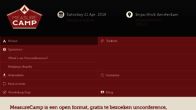 What Amsterdam.measurecamp.org website looked like in 2018 (5 years ago)