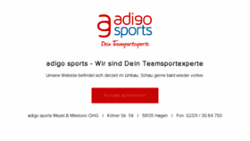 What Adigo-sports.de website looked like in 2018 (8 years ago)