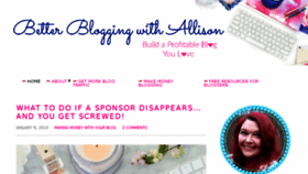 What Allisonboyer.com website looked like in 2018 (5 years ago)