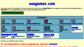 What Aaagames.com website looked like in 2018 (5 years ago)