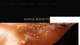 What Aquaform-institut.fr website looked like in 2018 (5 years ago)