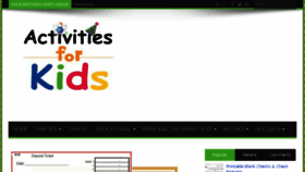 What Activitiesforkids.com website looked like in 2018 (5 years ago)
