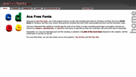 What Acefreefonts.com website looked like in 2018 (5 years ago)