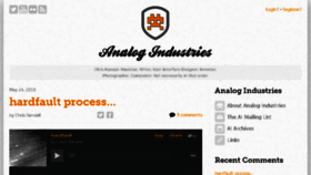 What Analogindustries.com website looked like in 2018 (5 years ago)