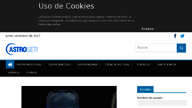 What Astroseti.org website looked like in 2018 (7 years ago)