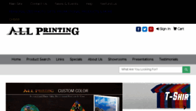 What All-printing.com website looked like in 2018 (5 years ago)