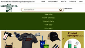 What Aandgsales.com website looked like in 2018 (5 years ago)