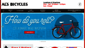 What Alsbicycles.com website looked like in 2018 (5 years ago)