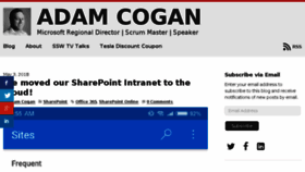What Adamcogan.com website looked like in 2018 (6 years ago)