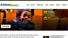 What Achievemission.org website looked like in 2018 (5 years ago)