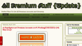 What Allpremiumstuff.blogspot.com website looked like in 2018 (5 years ago)