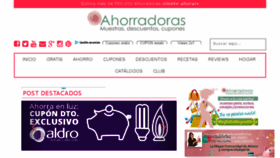 What Ahorradoras.com website looked like in 2018 (5 years ago)