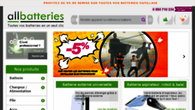 What All-batteries.fr website looked like in 2018 (5 years ago)