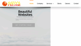 What Aadyaitsolutions.in website looked like in 2018 (8 years ago)