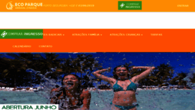 What Arraialecoparque.com.br website looked like in 2018 (5 years ago)