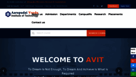 What Avit.ac.in website looked like in 2018 (5 years ago)