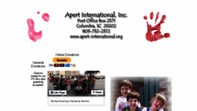 What Apert-international.org website looked like in 2018 (5 years ago)