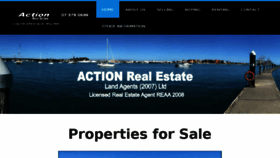 What Actionrealestate.co.nz website looked like in 2018 (5 years ago)