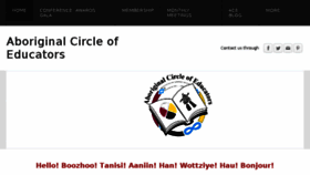 What Aboriginalcircleofeducators.ca website looked like in 2018 (5 years ago)