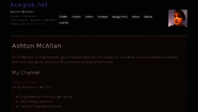 What Acegiak.net website looked like in 2018 (5 years ago)