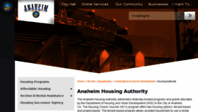 What Anaheimhousingprograms.com website looked like in 2018 (5 years ago)