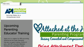 What Attachmentparenting.org website looked like in 2018 (5 years ago)