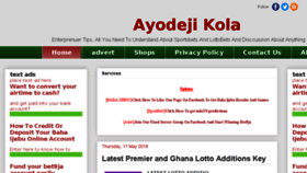What Ayokola.com.ng website looked like in 2018 (5 years ago)