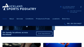 What Aucklandsportspodiatry.co.nz website looked like in 2018 (5 years ago)