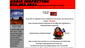 What Adairinspection.com website looked like in 2018 (5 years ago)