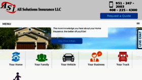 What Allsolutionsinsurance.com website looked like in 2018 (5 years ago)
