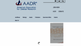 What Aadr.org website looked like in 2018 (5 years ago)