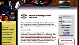 What Andrewwardeclassof1983.com website looked like in 2018 (5 years ago)