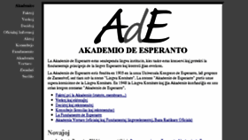 What Akademio-de-esperanto.org website looked like in 2018 (5 years ago)