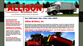 What Allisonbrothersinc.com website looked like in 2018 (5 years ago)