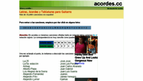 What Acordes.cc website looked like in 2018 (5 years ago)