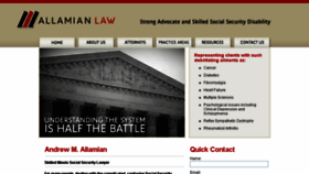 What Allamianlaw.com website looked like in 2018 (5 years ago)