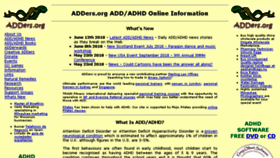 What Adders.org website looked like in 2018 (5 years ago)