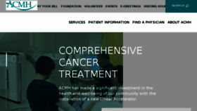 What Acmh.org website looked like in 2018 (5 years ago)