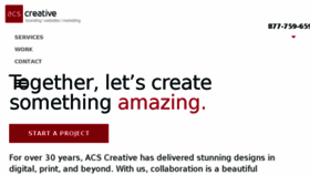 What Acscreative.com website looked like in 2018 (5 years ago)