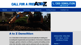 What Atozdemolition.com.au website looked like in 2018 (5 years ago)