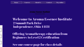 What Aromaessenceinstitute.com website looked like in 2018 (5 years ago)