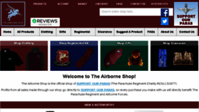 What Airborneshop.com website looked like in 2018 (5 years ago)