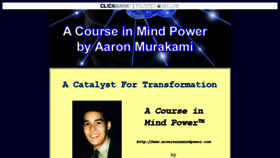 What Acourseinmindpower.com website looked like in 2018 (5 years ago)