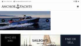 What Anchoryachts.com website looked like in 2018 (5 years ago)