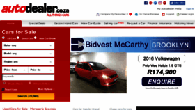 What Autodealer.co.za website looked like in 2018 (5 years ago)