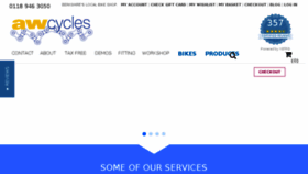 What Awcycles.co.uk website looked like in 2018 (5 years ago)