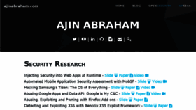 What Ajinabraham.com website looked like in 2018 (5 years ago)