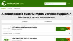 What Alennuskoodi.com website looked like in 2018 (5 years ago)