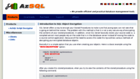 What Azsql.com website looked like in 2018 (5 years ago)